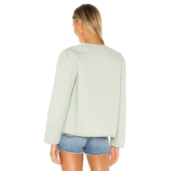 Tularosa Theo Quilted Open Jacket in Washed Mint Size Small - Picture 3 of 9